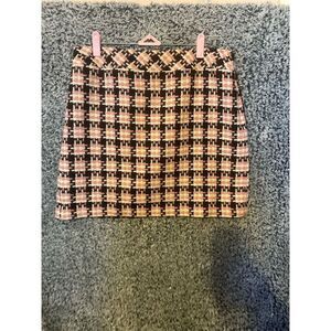 Ann Taylor LOFT Petites Plaid Skirt Size 14 Knee Length Multicolor